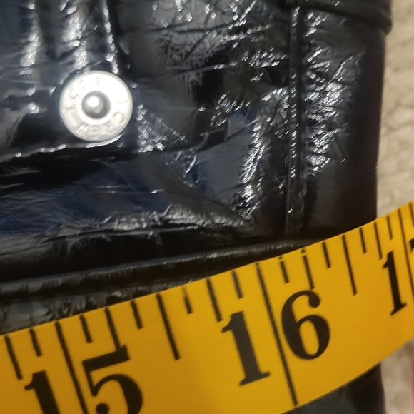 J Crew Black Classic Straight Faux Leather Pants Size 30 New!! - Picture 11 of 13